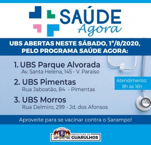 Agendamento UBS Sábado