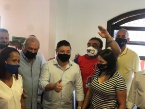 Márcio Nakashima na convenção do PDT