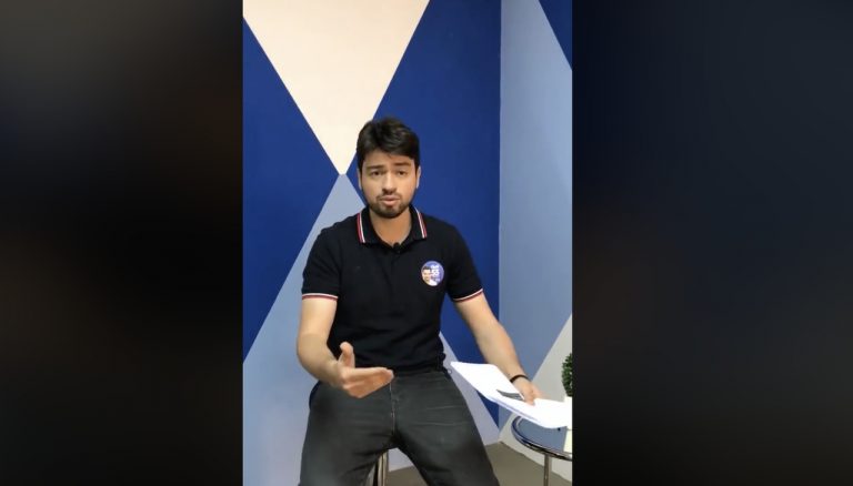 Guti gesticula em live de campanha