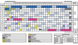 calendário escolar