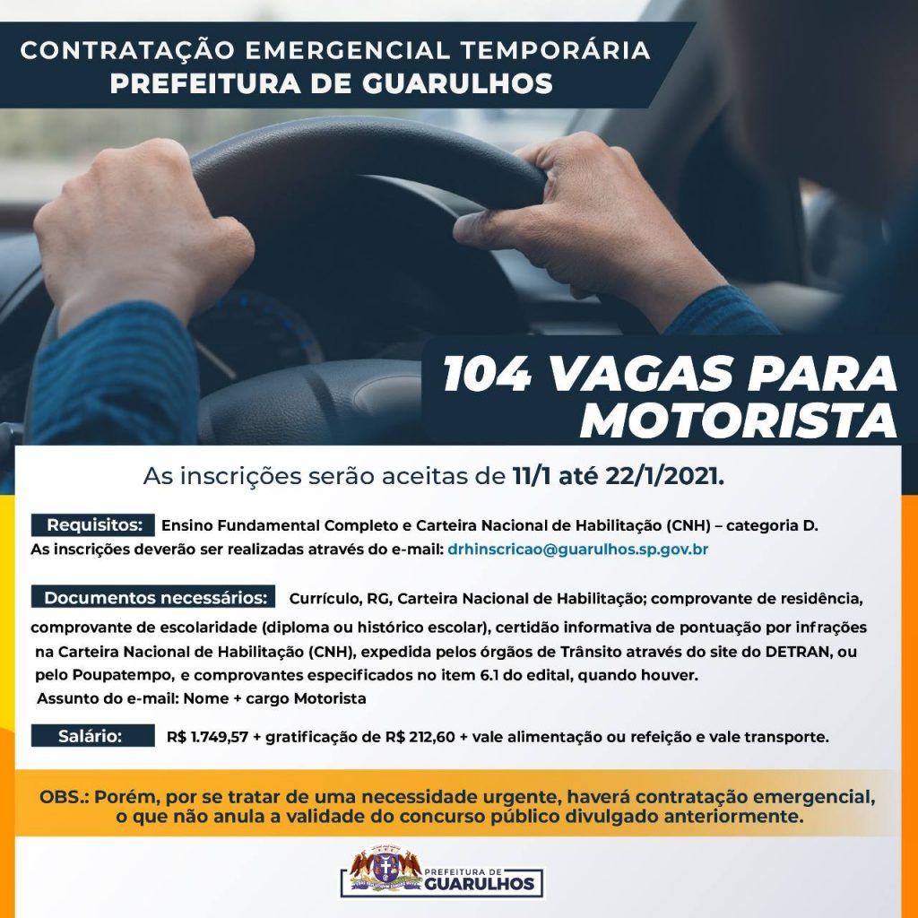 arte contrata motoristas