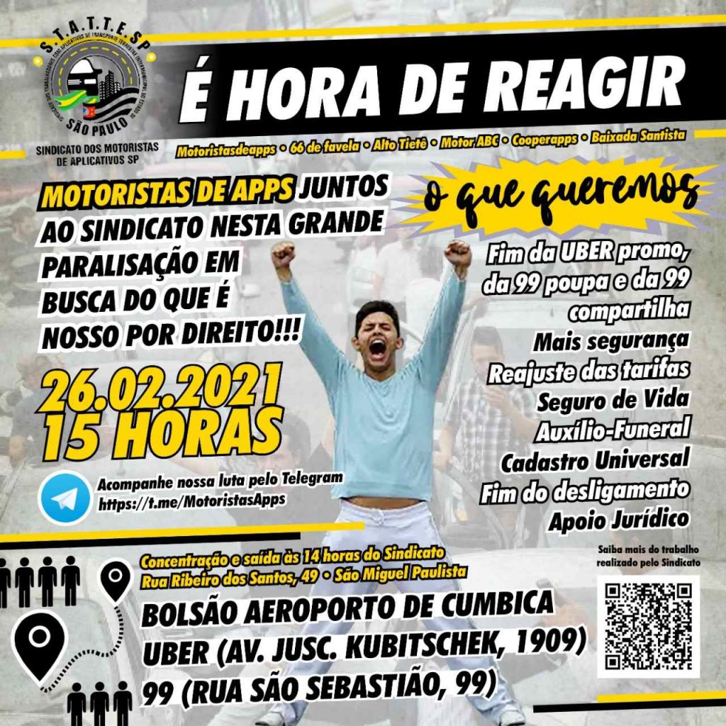 Motoristas de aplicativo farão protesto em Guarulhos por readequação de preços motoristas de aplicativo