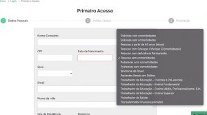 Cadastro vacinação