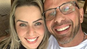 Rafael Ilha e a esposa