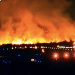 Incêndio próximo ao aeroporto