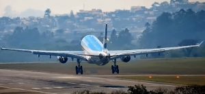 Avião com a seleção argentina