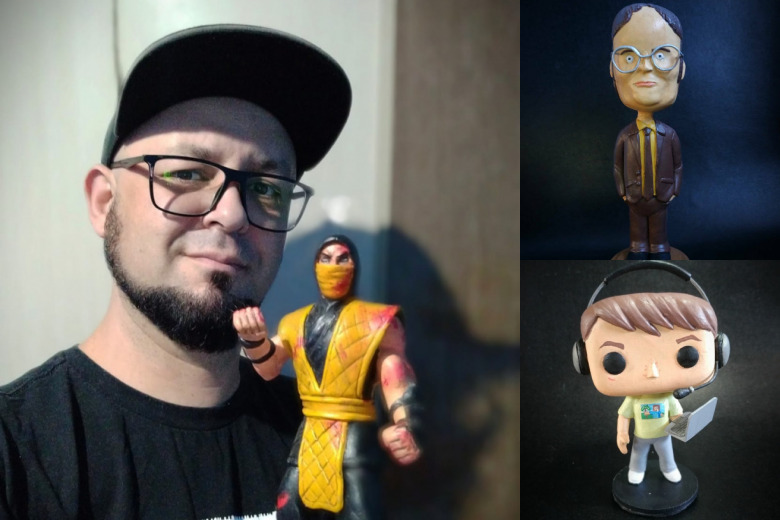 Montagem Alê Gomes e bonecos