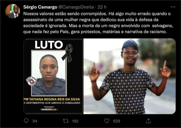 Tweet Sergio Camargo