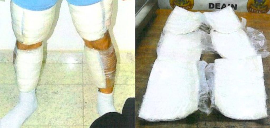 Passageiro é preso em Guarulhos com cerca de 2 kg de cocaína fixados nas pernas