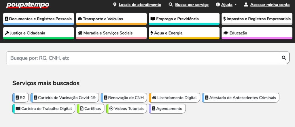 Poupatempo lança novo portal que facilita buscas e destaca os principais serviços