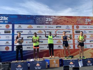 Pódio Feminino meia maratona de Guarulhos