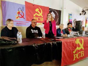 Sofia Manzano, na convenção nacional do PCB