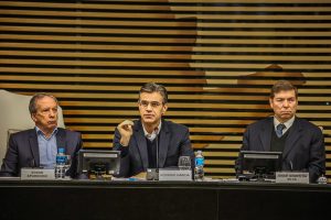 Edson Aparecido e Rodrigo Garcia em sabatina na Fiesp