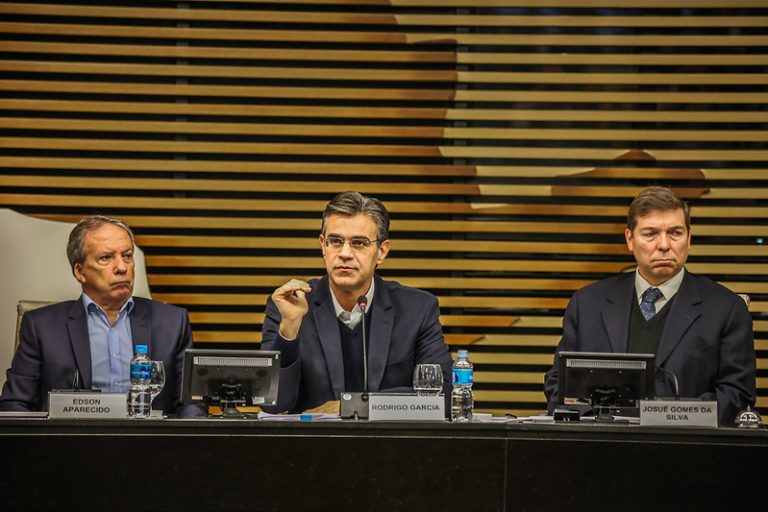 Edson Aparecido e Rodrigo Garcia em sabatina na Fiesp