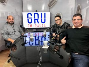 Rogério Oliveira, Eurico Cruz e Wellington Alves, no GRU em Pauta