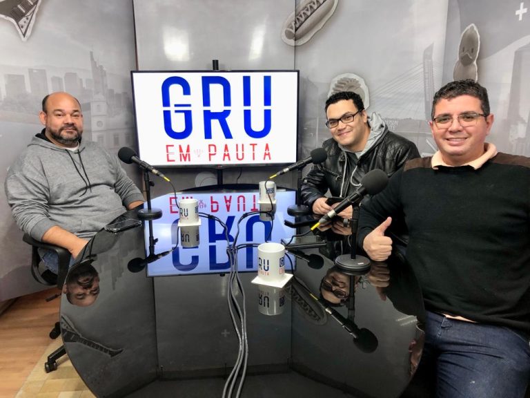 Rogério Oliveira, Eurico Cruz e Wellington Alves, no GRU em Pauta
