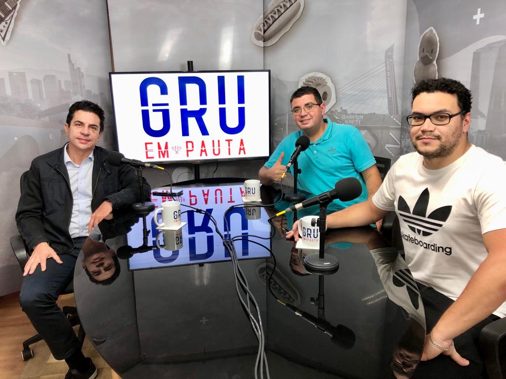 Silvio Alves, Wellington Alves e Eurico Cruz, no GRU em Pauta