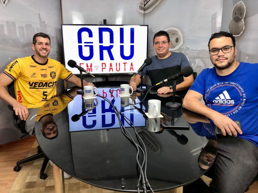 Sandro Carvalho, Wellington Alves e Eurico Cruz no GRU em Pauta
