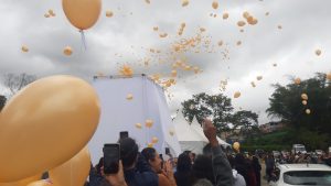 Dia de Finados no Cemitério Primaveras 2 x balões