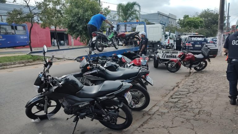 Motocicletas apreendidas na operação Cavalo de Aço