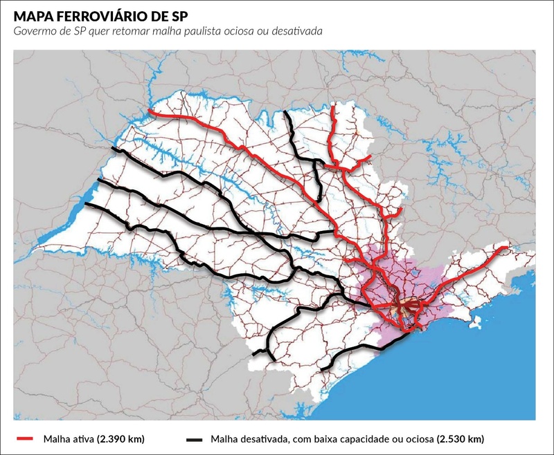 malha ferroviária de São Paulo