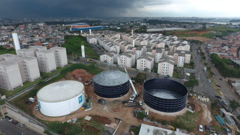 Reservatório de água da Sabesp no Jardim Centenário