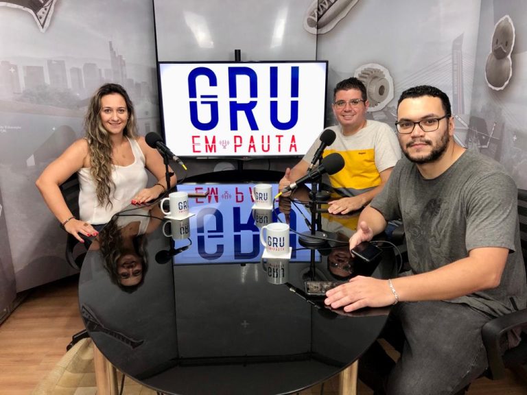 Camila Amato, Wellington Alves e Eurico Cruz no GRU em Pauta