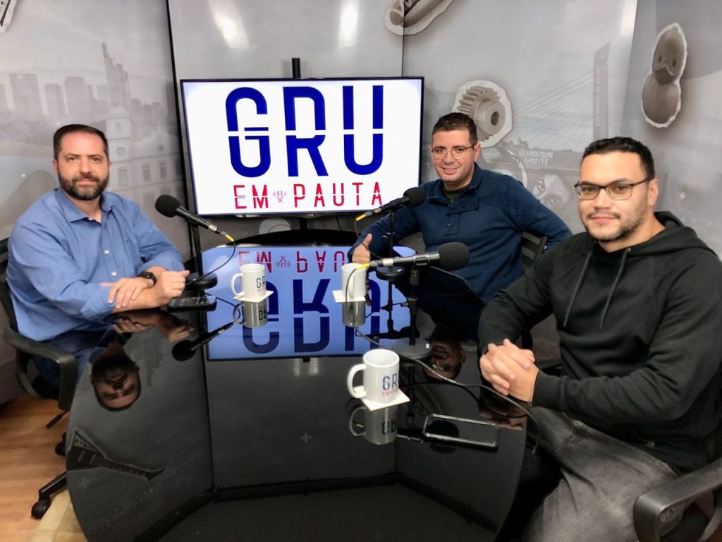 Ricardo França, Wellington Alves e Eurico Cruz no GRU em Pauta