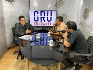Maurício Colin, Wellington Alves e Eurico Cruz no GRU Diário
