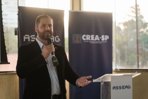 Ricardo França, presidente da Asseag, na inauguração do Hub de Inovação