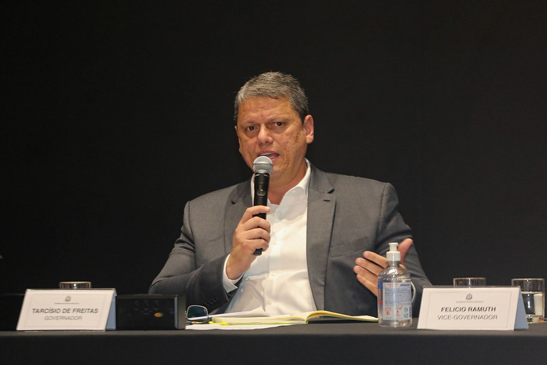 Tarcísio de Freitas, governador, na 3ª Reunião do PPI