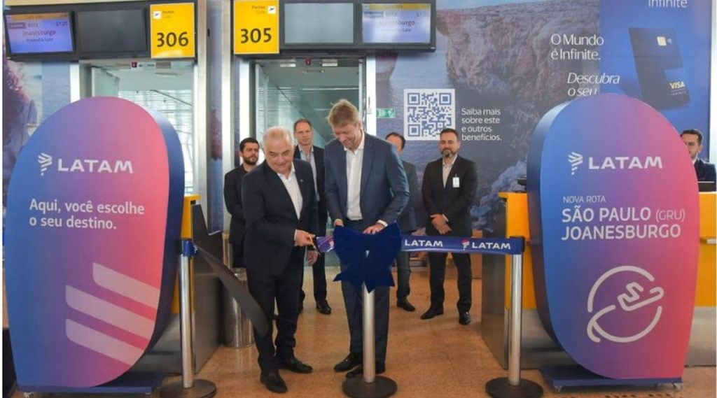 Latam inaugura rota São Paulo-África do Sul no Aeroporto de Guarulhos