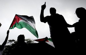 protesto em prol da Faixa de Gaza
