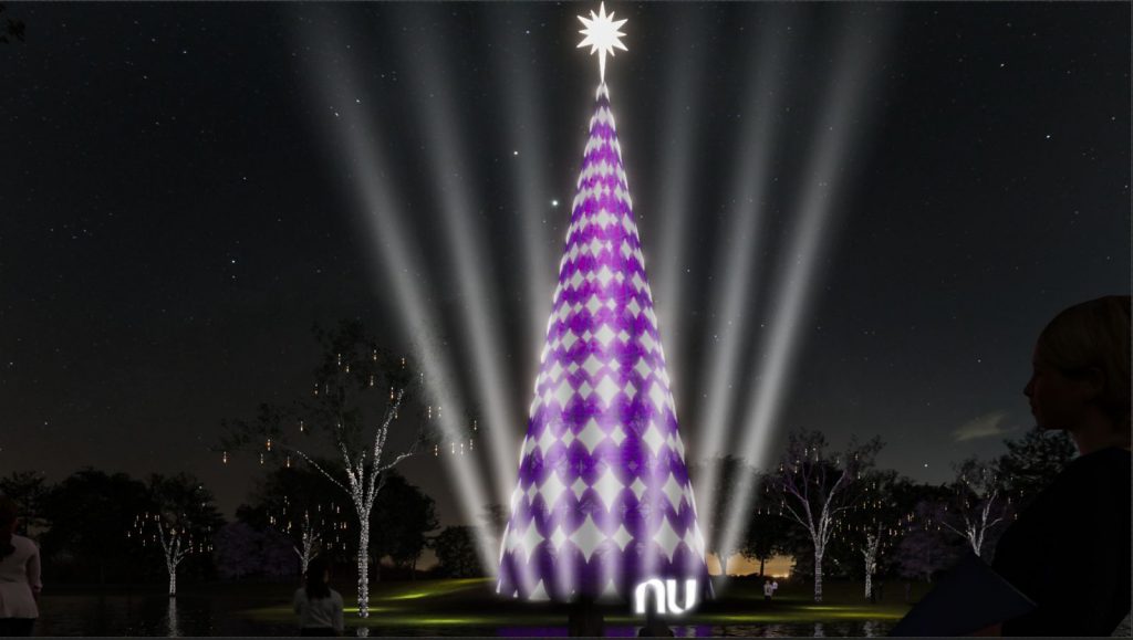 Árvore de Natal do Nubank será inaugurada em 2 de dezembro de 2023
