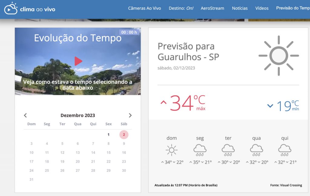 Clima ao vivo