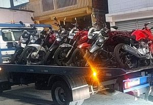 motos apreendidas em operação conjunta da PM e GCM