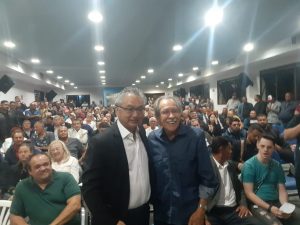 Elói Pietá e Paulo Mori em evento pró-Elói