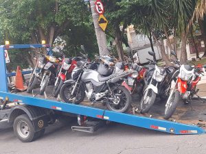 motos apreendidas em blitze