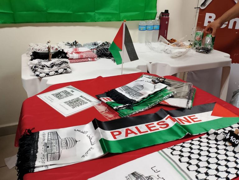 bandeira e símbolos da Palestina