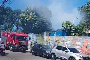 Fogo atinge escola estadual Padre Valentin González Alonso