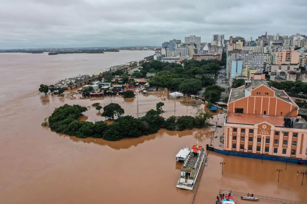 Alagamento do Rio Guaíba no Rio Grande do Sul