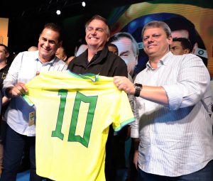 Jorge Wilson, Bolsonaro e Tarcísio em convenção