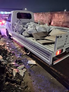 caminhão usado em descarte irregular de lixo