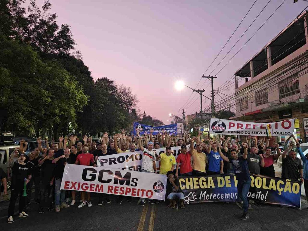 protesto da GCM no Bom Clima