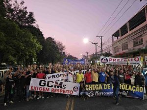 protesto da GCM no Bom Clima