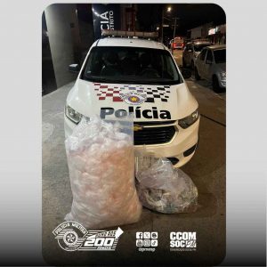 viatura da PM com entorpecentes