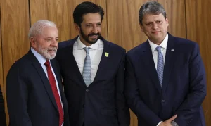 Lula, Ricardo Nunes e Tarcísio de Freitas