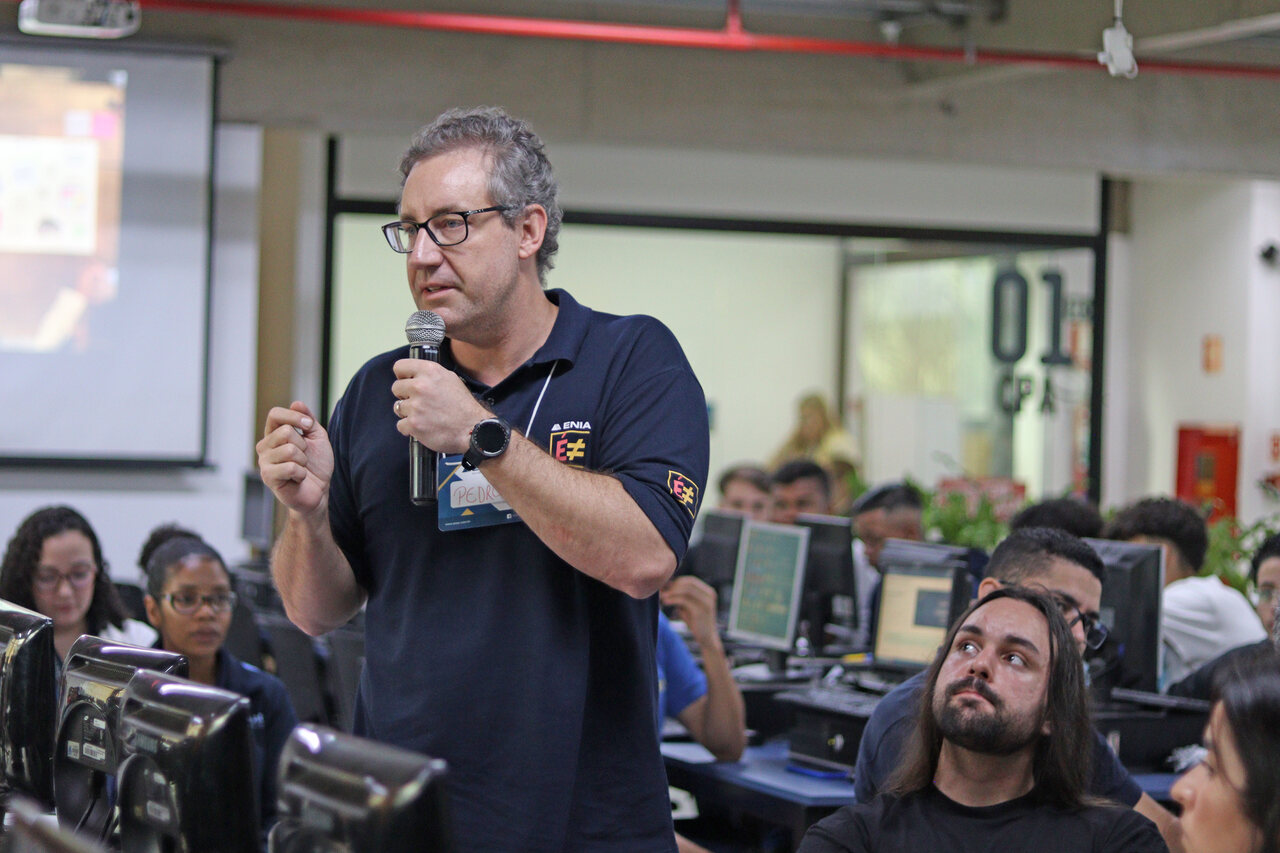 Pedro Guérios, vice-reitor do ENIAC, no HUB de Carreiras ENIAC
