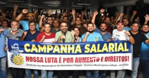 Josinaldo Cabeça em campanha salarial dos metalúrgicos