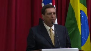 Fausto Miguel Martello, na cerimônia de posse
